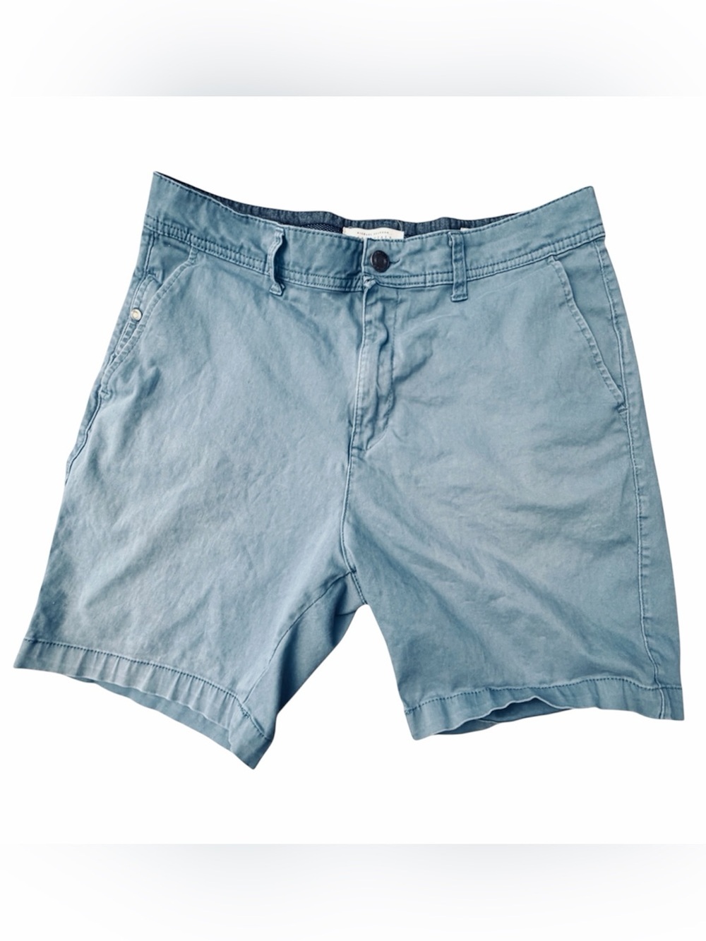 Casual Men's Light Blue Cotton Chino Shorts 32